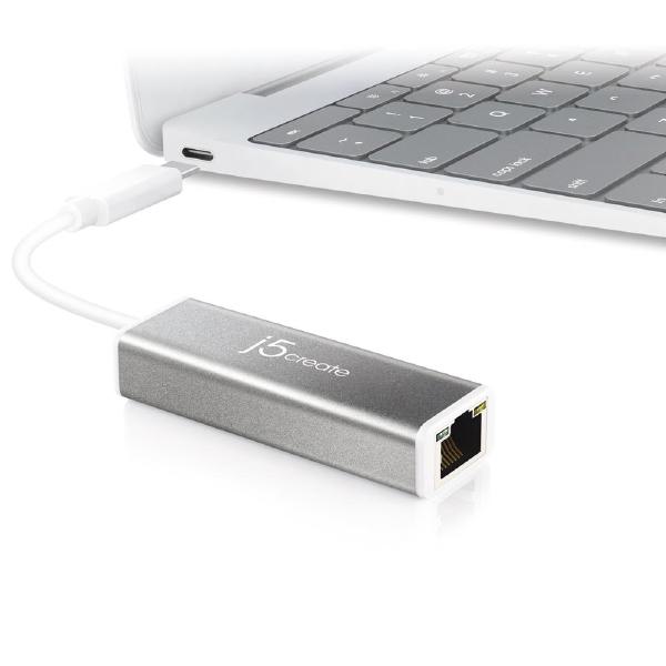J5create JCE133G USB-C to Gigabit Ethernet Adaptor (USB Type-C to RJ-45) - Notebook Accessories - Image 2