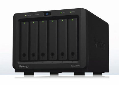 Synology DiskStation DS620Slim 6-Bay 2.5" Diskless 2xGbE NAS, Intel Celeron, 2 GB DDR3L RAM, 2xUSB 3.0  (Compatible with 2.5" SSD/HDD Only)