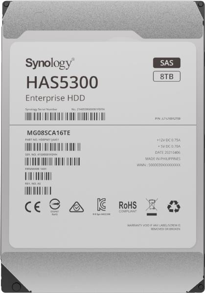 Synology -Enterprise Storage for Synology systems, 3.5" SAS Hard drive, HAS5300 , 8TB,5 yr Wty....