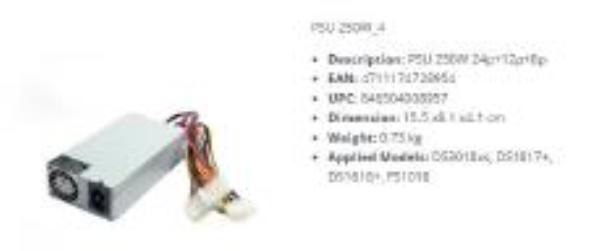 Synology - PSU for DS3018xs, DS1817+, DS1618+, FS1018 - NAS - Accessories