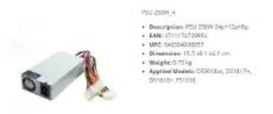 Synology - PSU for DS3018xs, DS1817+, DS1618+, FS1018 - NAS - Accessories