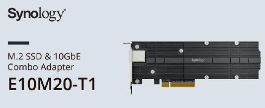 Synology E10M20-T1 - M.2 SSD & 10GbE Combo Adapter - 5 year Warranty - Select Models only