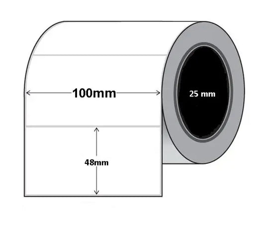 100mmX48mm-25mm Core 1000 LPR Perm Perf TC - Consumables