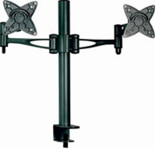 Astrotek Dual Monitor Arm Desk Mount Height Adjustable Stand for 2x LCD Display 23.8' 24' 27' 31.5' 32' 8kg 30° Tilt 180° Swivel 360° Pivot VESA LS