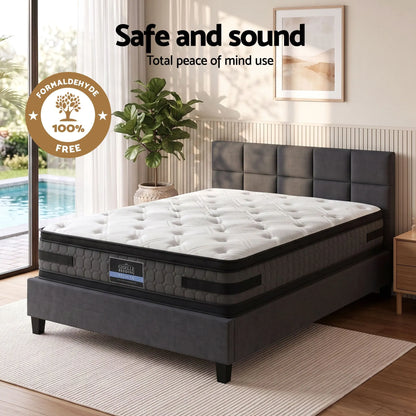 Giselle Mattress & Artiss Queen Bed Frame Bundle, 36cm Double Sided Euro Top Mattress - Image 6