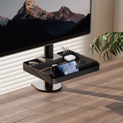 Brateck Pole Mounted Storage Shelf Easily mounted to Φ30-48mm (1.2'-1.9') poles (BLACK) 224x176x3... - Image 2