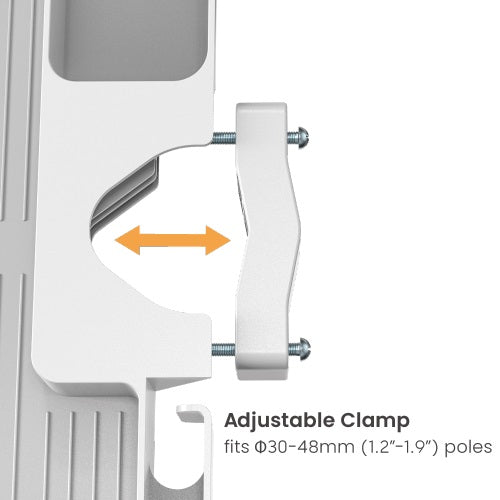 Brateck Pole Mounted Storage Shelf Easily mounted to Φ30-48mm (1.2'-1.9') poles (BLACK) 224x176x3... - Image 4