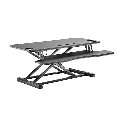 Brateck Gas Spring Sit Stand Desk Converter (950x615x110~505mm)with Keyboard Tray Deck(Standard M...