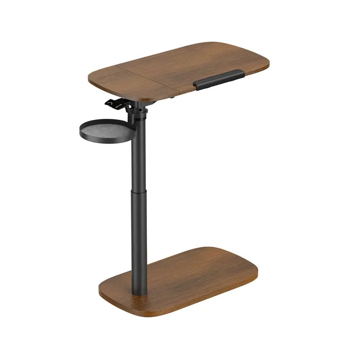 Brateck Storage-Savvy Height Adjustable Mobile Side Table, Gas-Lift Sit-Stand Desk, tabletop 723×...