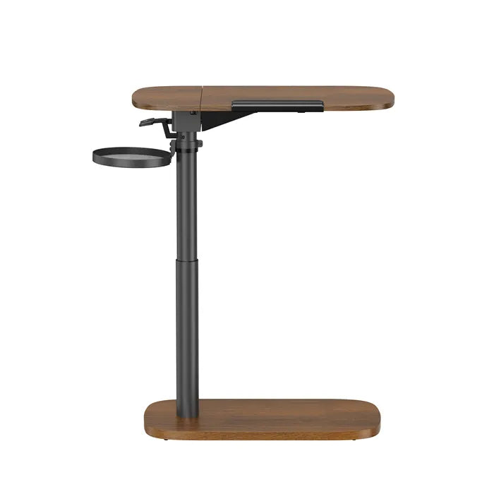 Brateck Storage-Savvy Height Adjustable Mobile Side Table, Gas-Lift Sit-Stand Desk, tabletop 723×... - Image 2