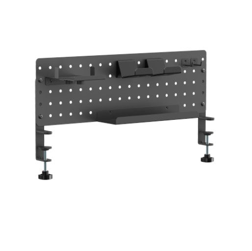 Brateck GMPB-05-02-B CLAMP-ON DESK PEGBOARD ORGANIZER WITH STORAGE KITS (BLACK) (LS) - Furniture