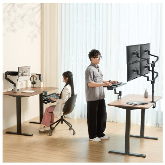 Brateck KBT11-01 CLAMP-ON SIT-STAND KEYBOARD TRAY WITH WRIST REST  STORAGE DRAWER (BLACK) (LS)... - Image 3