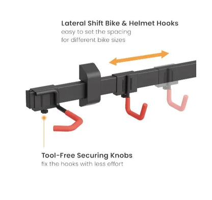 Brateck LBM09-02 Catch-All Wall Mounted Bike Rack For Bikes (LS) - Furniture - Image 2