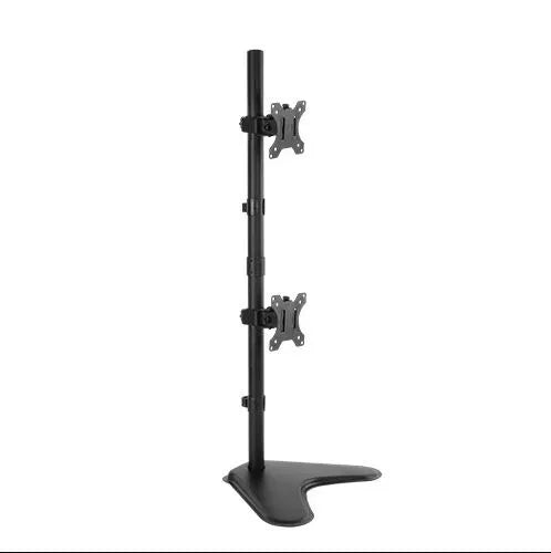 Brateck Dual Free Standing Screens Economical Double Joint Articulating Steel Monitor Stand Fit M...