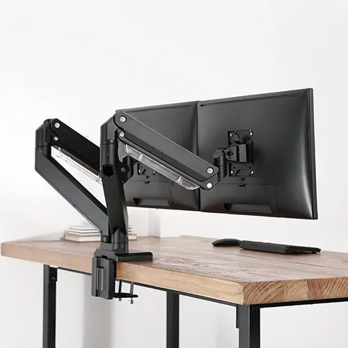 Brateck Dual Monitors Aluminum Heavy-Duty Gas Spring Monitor Arm Fit Most 17‘-35’ Monitors Up to... - Image 2