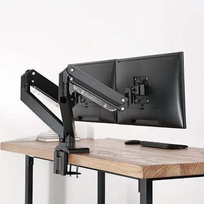 Brateck Dual Monitors Aluminum Heavy-Duty Gas Spring Monitor Arm Fit Most 17‘-35’ Monitors Up to... - Image 2