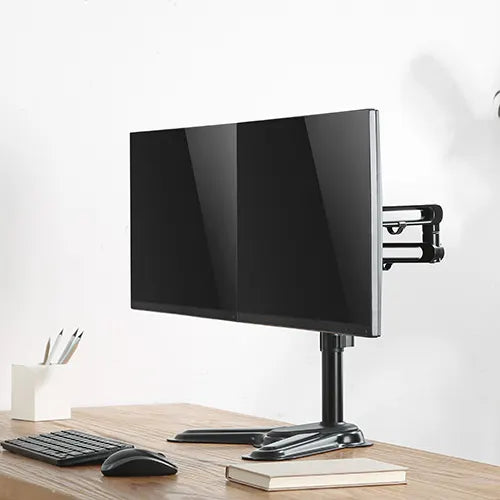 Brateck Dual Free Standing Monitor Premium Articulating Aluminum Monitor Stand Fit Most 17'-32' M... - Image 4