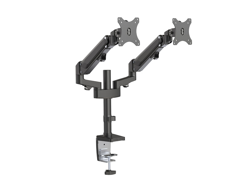 Brateck Dual Monitors Heavy-Duty Aluminum Gas Spring Monitor Arm Fit Most 17''-32'' Up to 12kg pe...