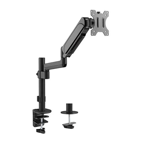 Brateck Single Monitor Pole-Mounted Gas Spring Monitor Arm Fit Most 17' - 32' Monitor Up to 9Kg P...