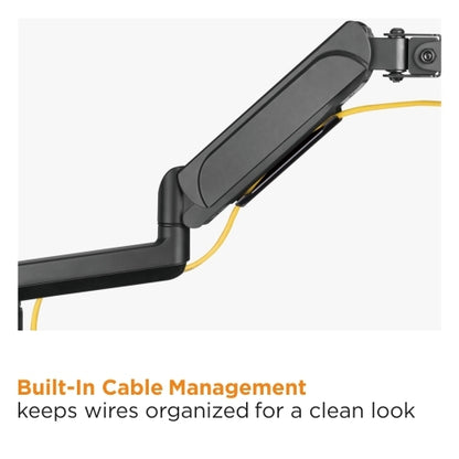 Brateck Triple Monitors Pole-Mounted Gas Spring Monitor Arm Fit Most 17'-27' Monitors Up to 7kg per screen VESA 75x75/100x100