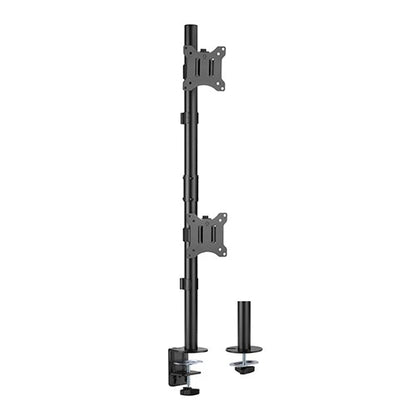 Brateck Vertical Pole Mount Dual-Screen Monitor Mount Fit Most 17'-32' Monitors, Up to 9kg per sc...