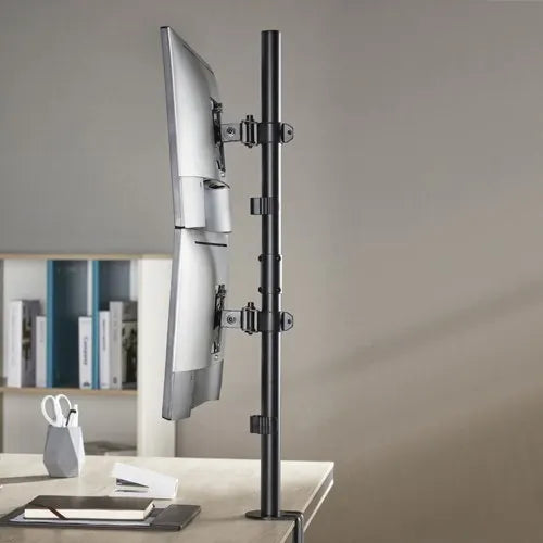 Brateck Vertical Pole Mount Dual-Screen Monitor Mount Fit Most 17'-32' Monitors, Up to 9kg per sc... - Image 2