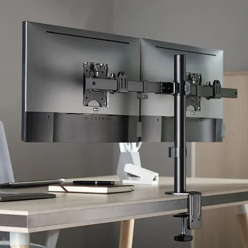 Brateck Pole Mount Dual-Screen Monitor Mount Fit Most 17'-32' Monitors, Weight Capacity (per scre... - Image 2