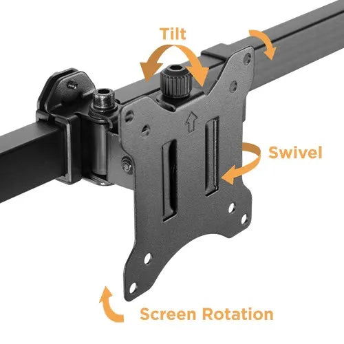 Brateck Pole Mount Dual-Screen Monitor Mount Fit Most 17'-32' Monitors, Weight Capacity (per scre... - Image 3