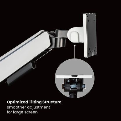 Brateck Single Heavy-Duty RGB Gaming Monitor Arm Fit Most 17'-49' Monitor, Fit Curved Monitor, Up... - Image 4