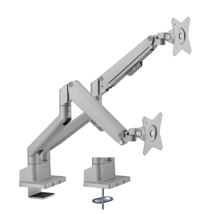 Brateck Dual Monitor Thin Gas Spring Monitor Arm Fit Most 17'-32' Monitors, Up to 9kg per screen...