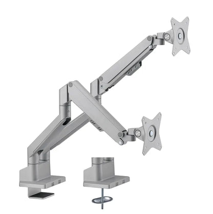 Brateck Dual Monitor Thin Gas Spring Monitor Arm Fit Most 17'-32' Monitors, Up to 9kg per screen...