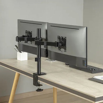 Brateck Dual-Monitor Steel Articulating Monitor Mount Fit Most 17'-32' Monitor Up to 20KG VESA 75...