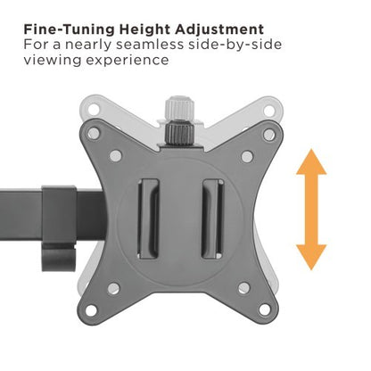 Brateck Dual-Monitor Steel Articulating Monitor Mount Fit Most 17'-32' Monitor Up to 20KG VESA 75... - Image 3