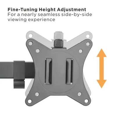 Brateck Dual-Monitor Steel Articulating Monitor Mount Fit Most 17'-32' Monitor Up to 20KG VESA 75... - Image 3