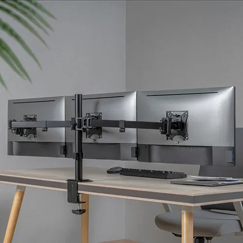 Brateck Triple-Monitor Steel Articulating Monitor Mount Fit Most 17'-27' Monitor Weight Capacity... - Image 2