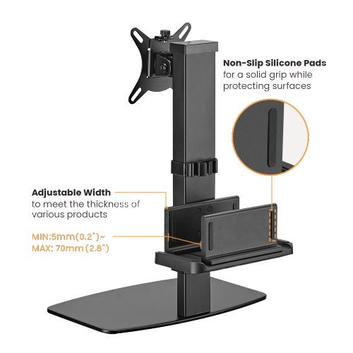 Brateck Vertical Lift Monitor Stand With Thin Client CPU Mount  Fit Most 17'-32' Monitor Up to 8K... - Image 3