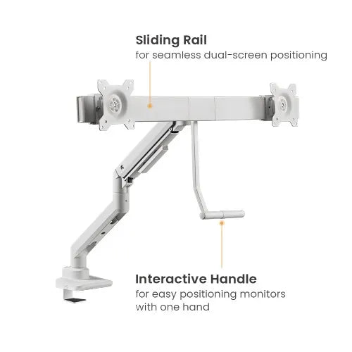 Brateck Fabulous Desk-Mounted Heavy-Duty Gas Spring Monitor Arm Fit Most 17'-49' Monitor Up to 20... - Image 3