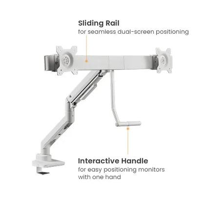 Brateck Fabulous Desk-Mounted Heavy-Duty Gas Spring Monitor Arm Fit Most 17'-49' Monitor Up to 20... - Image 3