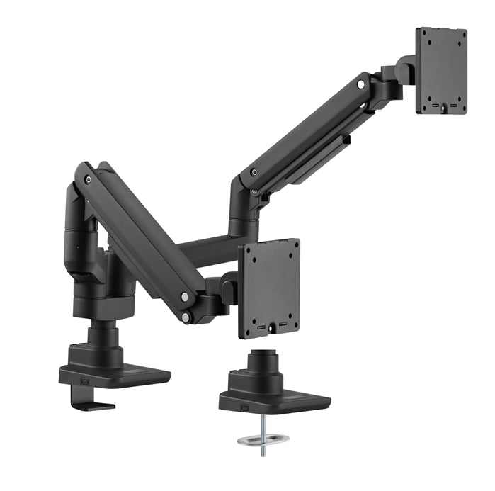 Brateck Fabulous Pole-Mounted Gas Spring Dual Monitor Arm Fit Most 17'-35' Monitors, Up to 20kg p...