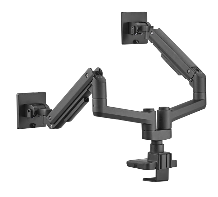 Brateck Fabulous Pole-Mounted Gas Spring Dual Monitor Arm Fit Most 17'-35' Monitors, Up to 20kg p... - Image 2