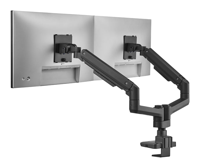 Brateck Fabulous Pole-Mounted Gas Spring Dual Monitor Arm Fit Most 17'-35' Monitors, Up to 20kg p... - Image 3