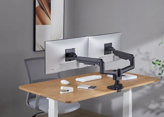 Brateck Fabulous Pole-Mounted Gas Spring Dual Monitor Arm Fit Most 17'-35' Monitors, Up to 20kg p... - Image 4