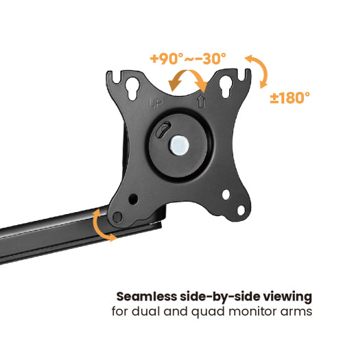 Brateck Premium Aluminum Articulating Monitor Stand Fit Most 17'-32' Monitor Weight Capacity Up t... - Image 4