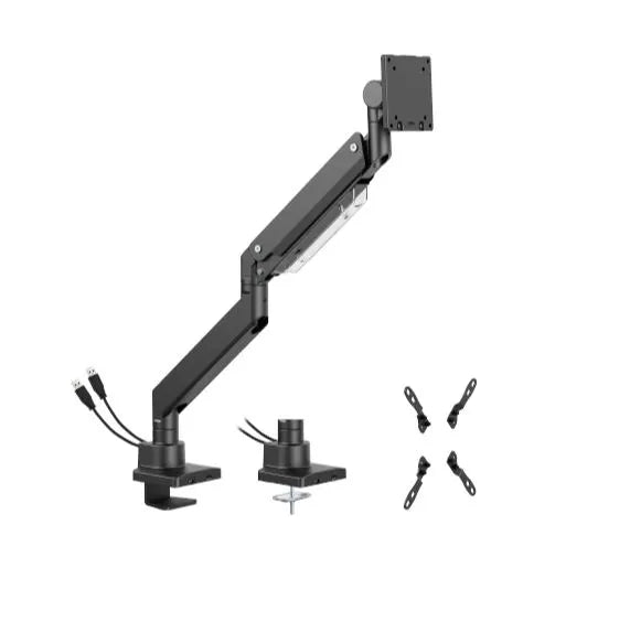 Brateck LDT80-C012UC Super Heavy-Duty Gas Spring Monitor Arm with USB-A and USB-C Ports For most...