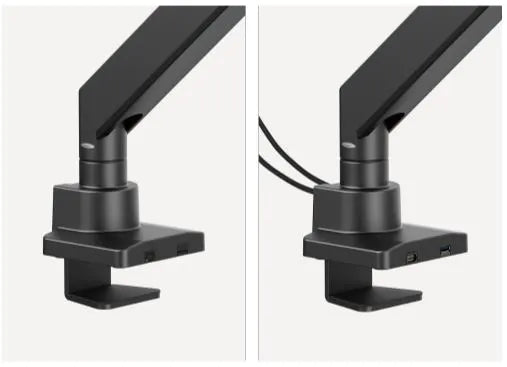 Brateck LDT80-C012UC Super Heavy-Duty Gas Spring Monitor Arm with USB-A and USB-C Ports For most... - Image 3