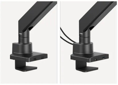 Brateck LDT80-C012UC Super Heavy-Duty Gas Spring Monitor Arm with USB-A and USB-C Ports For most... - Image 3