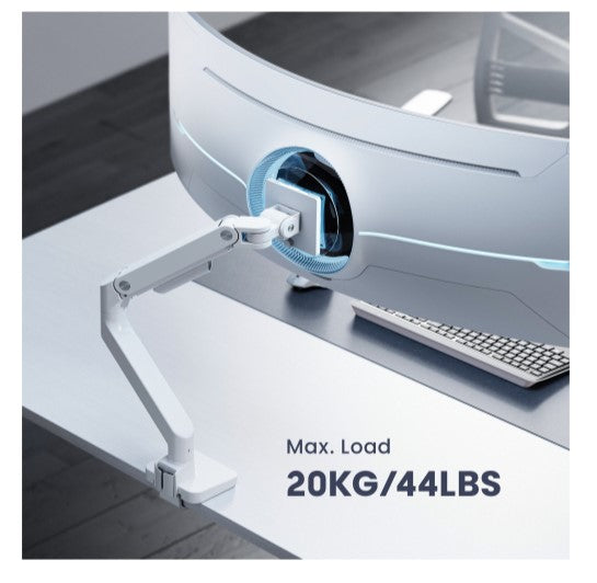 Brateck LDT81-C012-W NOTEWORTHY HEAVY-DUTY GAS SPRING MONITOR ARM For most 17'~49' Monitors, Fine... - Image 2