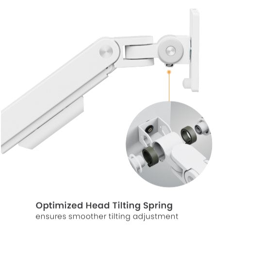 Brateck LDT81-C012P-W NOTEWORTHY POLE-MOUNTED HEAVY-DUTY GAS SPRING MONITOR ARM For most 17'~49'... - Image 2