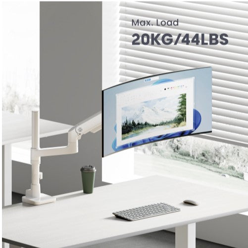 Brateck LDT81-C012P-W NOTEWORTHY POLE-MOUNTED HEAVY-DUTY GAS SPRING MONITOR ARM For most 17'~49'... - Image 4