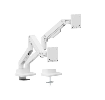 Brateck LDT81-C024-W NOTEWORTHY HEAVY-DUTY GAS SPRING DUAL MONITOR ARM Fit Most 17'-35' Monitor F...